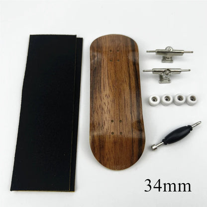 Wooden Finger Skateboards Professional Finger Skate Board Wood Basic Fingerboard with Bearings Wheel Foam Screwdriver
