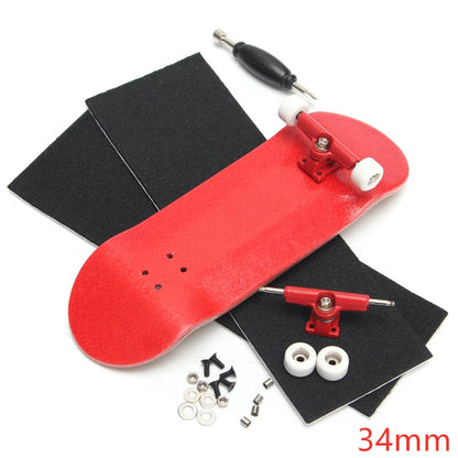 Wooden Finger Skateboards Professional Finger Skate Board Wood Basic Fingerboard with Bearings Wheel Foam Screwdriver