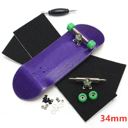Wooden Finger Skateboards Professional Finger Skate Board Wood Basic Fingerboard with Bearings Wheel Foam Screwdriver