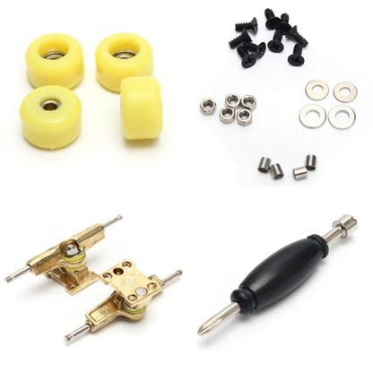 Wooden Finger Skateboards Professional Finger Skate Board Wood Basic Fingerboard with Bearings Wheel Foam Screwdriver