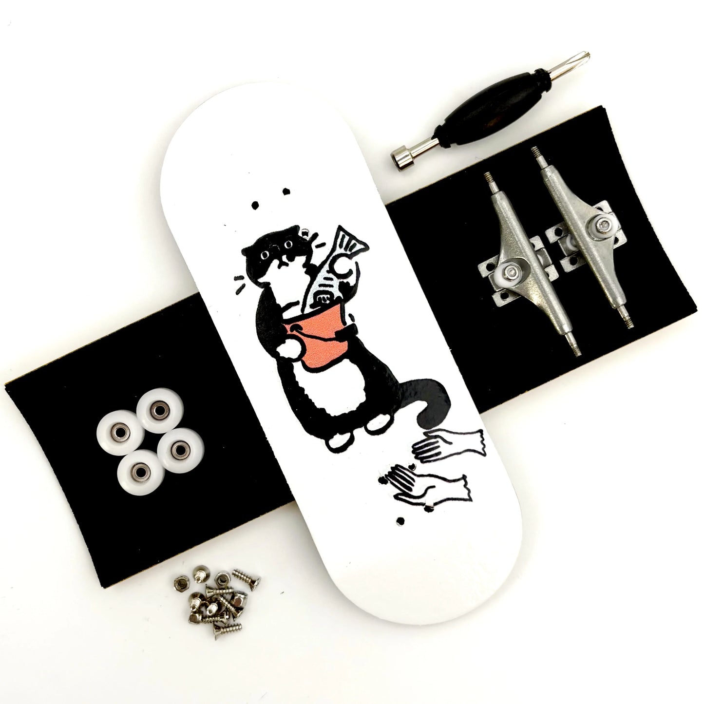 34Mm Premium Fingerboard Set with Eureka 3.0 Trucks New Street Shape Wheels