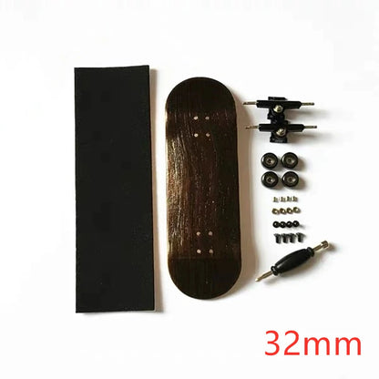 Wooden Finger Skateboards Professional Finger Skate Board Wood Basic Fingerboard with Bearings Wheel Foam Screwdriver